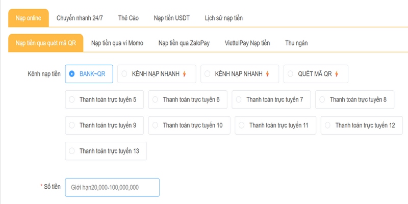 Thời gian nạp tiền và rút tiền được xử lý rất nhanh chỉ 1 giây